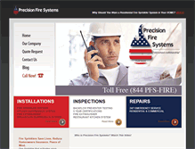 Tablet Screenshot of precisionfiresystems.com